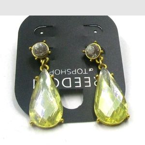 ❇️Topshop yellow teardrop jeweled earrings❇️